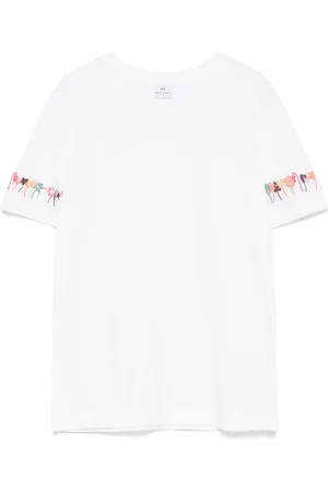 Paul Smith T-Shirt mit Blumenstickerei
