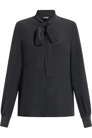 Tom Ford Seidenbluse mit Schleifenkragen