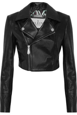 Philipp Plein Flame Racing Lederjacke
