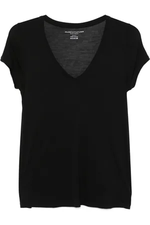 Majestic T-Shirt mit V-Ausschnitt