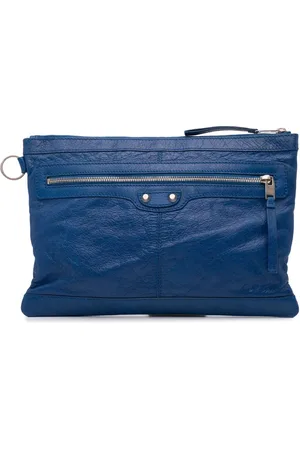 Balenciaga 2015 Motocross Classic Clip M Clutch aus Lammleder