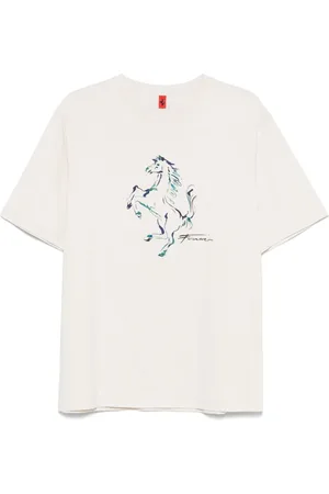 FERRARI T-Shirt mit Prancing Horse-Print