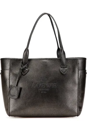 Loewe 2018 kleine Metallic Heritage Tote Bag aus Kalbsleder