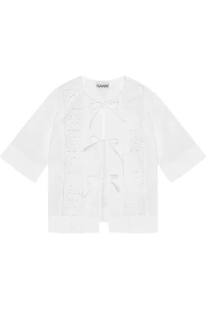 Ganni Bestickte Bluse
