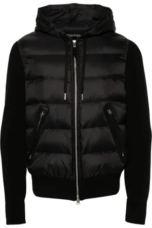Tom Ford Gefütterte Kapuzenjacke mit Strickeinsatz