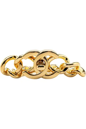CHANEL 1996 vergoldetes Armband mit CC-Drehverschluss