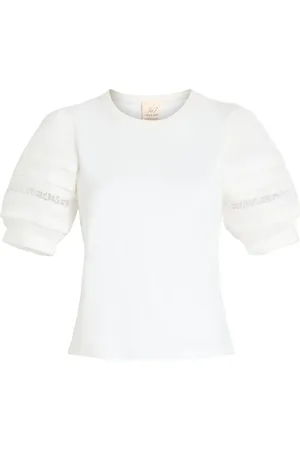 Cinq A Sept Corianna T-Shirt mit Rüschen