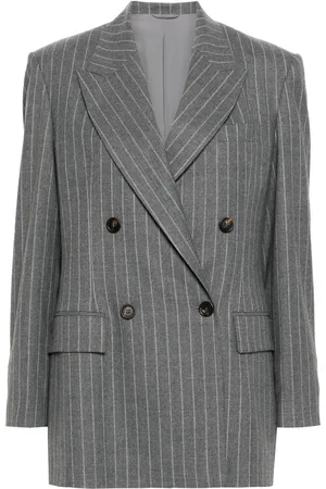 Brunello Cucinelli Wollblazer mit Nadelstreifen