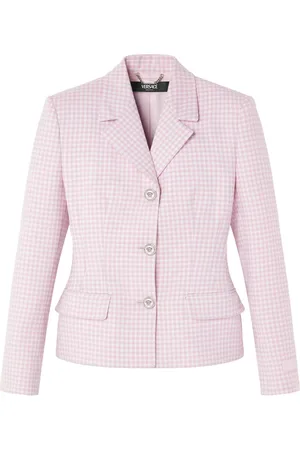 VERSACE Schurwollblazer mit Vichy-Karo
