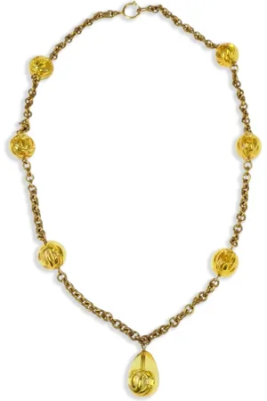 CHANEL 1990-2000s Halskette mit Tropfenanhänger