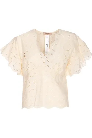 Twin-Set Bluse mit Lochstickerei