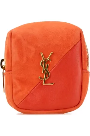 Saint Laurent 2021 Jamie Cube Charm Münztäschchen aus Wild- und Kalbsleder