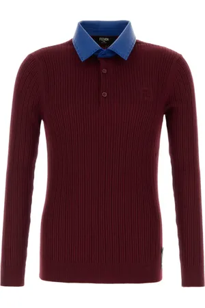 Fendi Geripptes Poloshirt aus Wolle