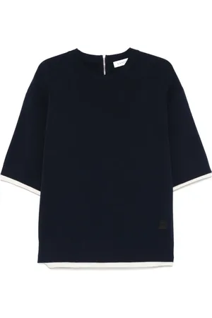 Lanvin T-Shirt mit Kontrastdetails