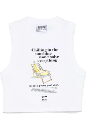 Moschino Cropped-Top mit Print