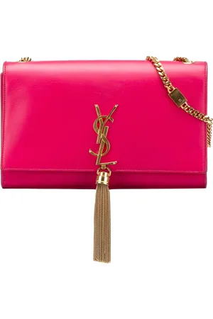 Saint Laurent 2015 mittelgroße Smooth Classic Monogram Kate Umhängetasche aus Kalbsleder mit Quaste