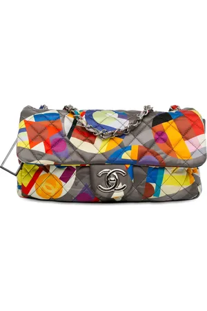 CHANEL 2014-2015 kleine Coco Color Flap Schultertasche mit Print
