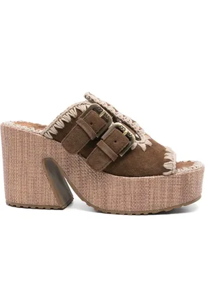 Mou Sandalen mit Ziernähten 90mm