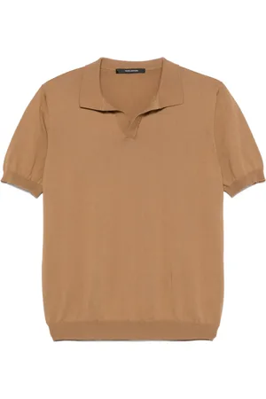TAGLIATORE Poloshirt mit geripptem Detail
