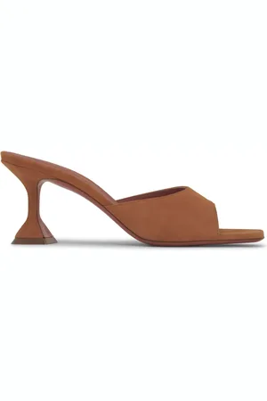 Amina Muaddi Lupita Mules aus Wildleder 70mm