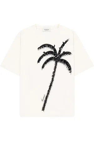 LANEUS T-Shirt mit Palm-Print