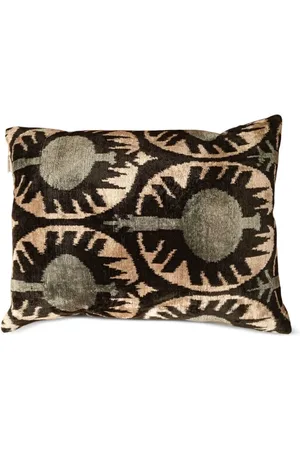 Les-Ottomans Kissen aus Seidensamt (50cm x 40cm)