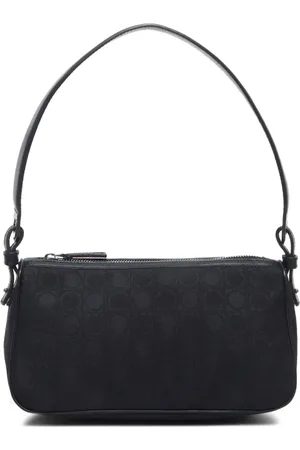 Salvatore Ferragamo 2010-2020s Schultertasche aus Canvas mit Ganchini-Muster