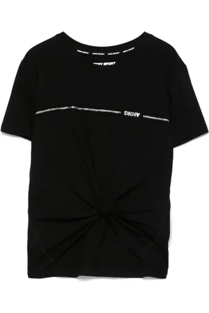 DKNY T-Shirt mit Strass-Logo