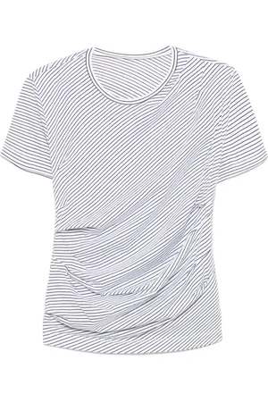 JNBY Gestreiftes T-Shirt mit Falten