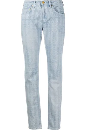 Roberto Cavalli Skinny-Jeans mit Monogramm