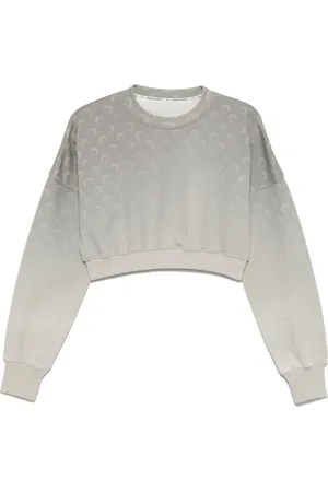 Marine Serre Cropped-Sweatshirt aus Fleece