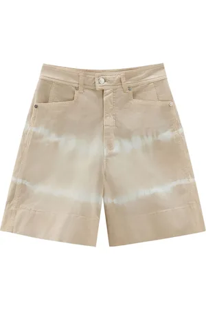 Woolrich High-Waist-Shorts mit Batikmuster