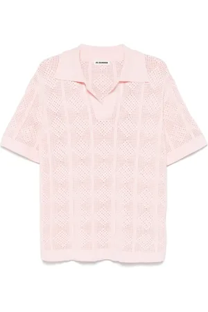 Jil Sander T-Shirt mit Lochstrickmuster