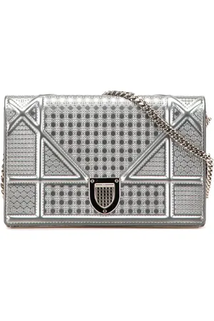 Dior 2017 Microcannage Diorama Portemonnaie mit Kettenriemen