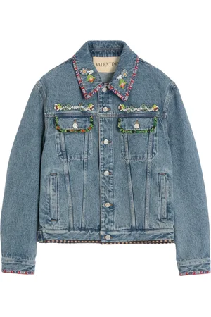 VALENTINO GARAVANI Jeansjacke mit Print-Besatz