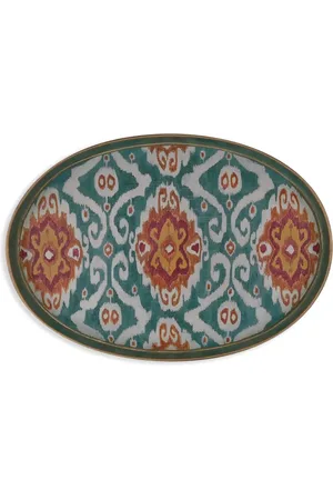 Les-Ottomans Tablett mit Ikat-Print (39cm x 48cm)