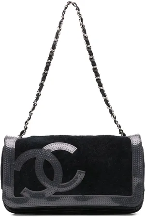 CHANEL 2008-2009 CC Sport Line Schultertasche aus Frottee