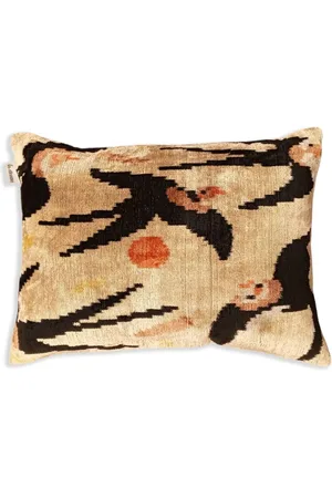 Les-Ottomans Kissen aus Seidensamt (50cm x 40cm)