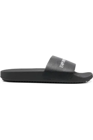 Emporio Armani Pantoletten mit Logo-Prägung