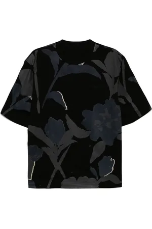 CROQUIS T-Shirt mit Pflanzen-Print
