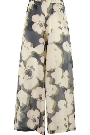 Roberto Collina Palazzohose mit Blumen-Print