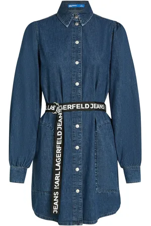 Karl Lagerfeld Jeanskleid mit Puffärmeln