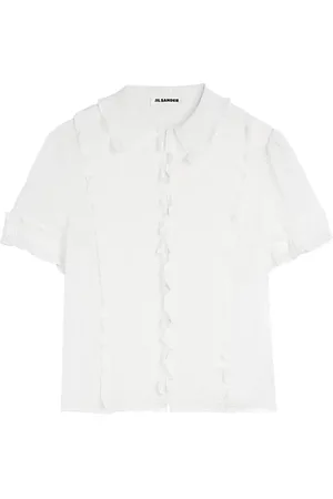 Jil Sander Seidenhemd mit Rüschen