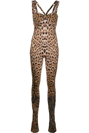 Roberto Cavalli Oberteil mit Leoparden-Print