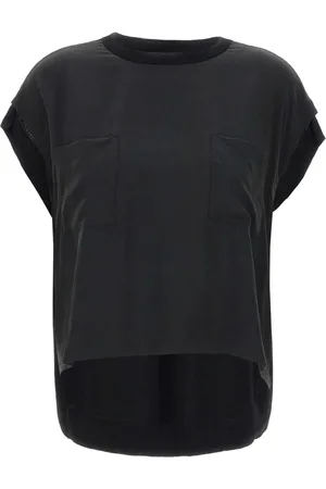 Kaos Bluse mit Seideneinsätzen
