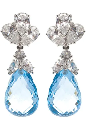 FANTASIA BY DESERIO Aqua Briolette Hängeohrringe