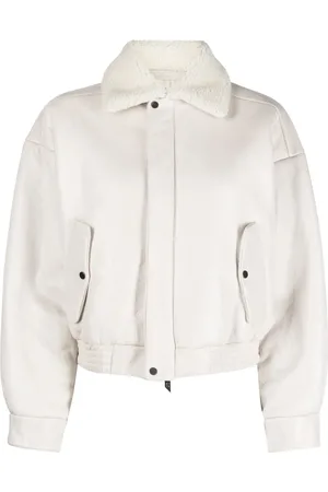 SALVATORE SANTORO Lederjacke mit Shearling-Kragen