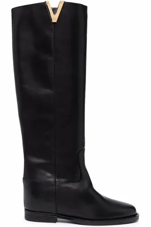 Via Roma Kniehohe Stiefel mit Logo