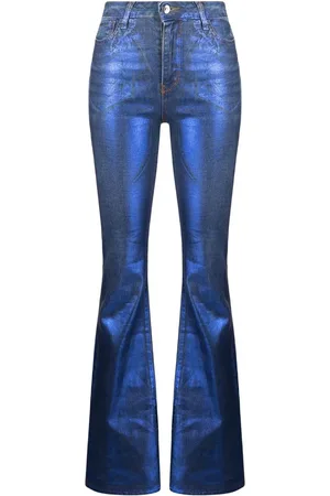 Madison.Maison Schlagjeans im Metallic-Look