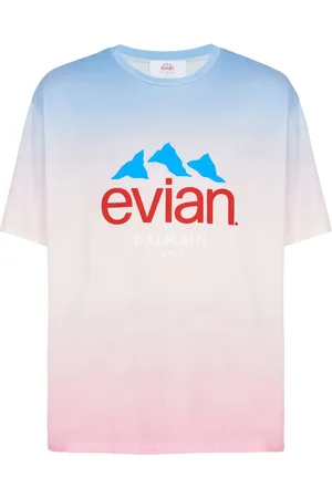 Balmain X Evian T-Shirt mit Farbverlauf